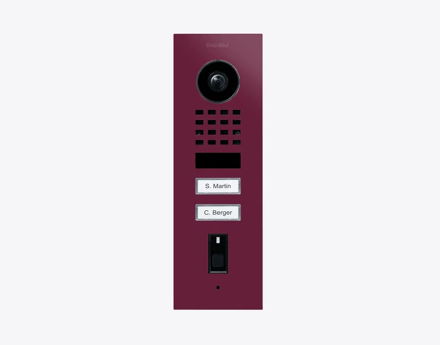 DoorBird IP Intercom Video Door Station D1102FV, Flush Mount 2 Button, Stainless Steel Metallic Finish