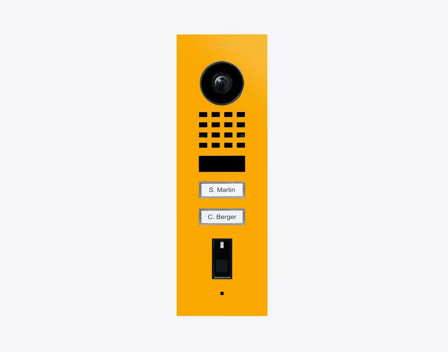 DoorBird IP Intercom Video Door Station D1102FV, Flush Mount 2 Button, Stainless Steel Metallic Finish