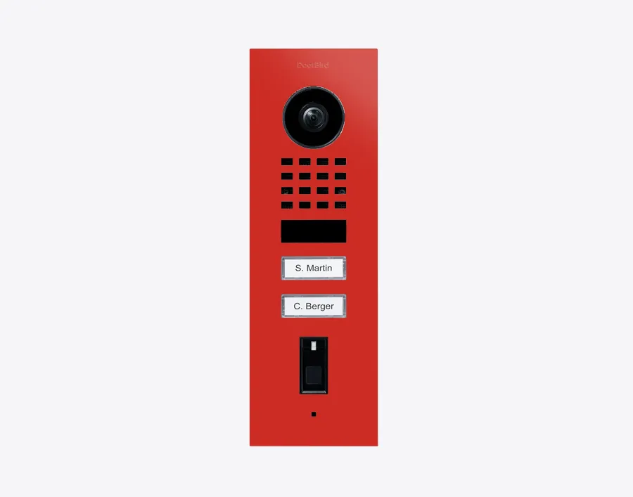 DoorBird IP Intercom Video Door Station D1102FV, Flush Mount 2 Button, Stainless Steel Metallic Finish