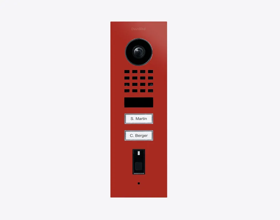 DoorBird IP Intercom Video Door Station D1102FV, Flush Mount 2 Button, Stainless Steel Metallic Finish