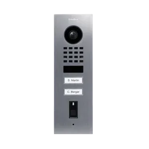 DoorBird IP Intercom Video Door Station D1102FV, Flush Mount 2 Button, Stainless Steel Metallic Finish