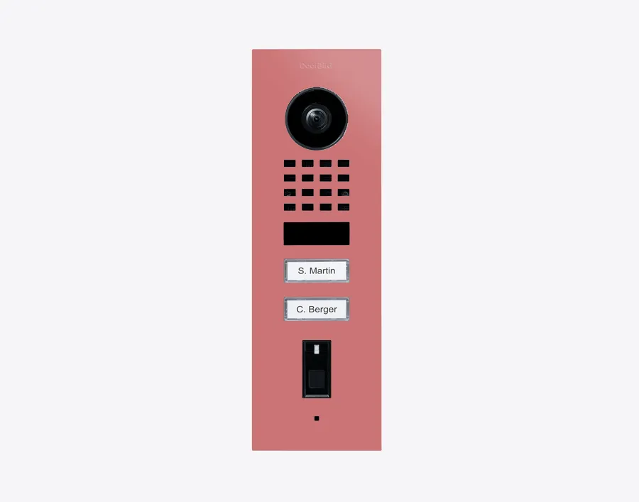 DoorBird IP Intercom Video Door Station D1102FV, Flush Mount 2 Button, Stainless Steel Metallic Finish