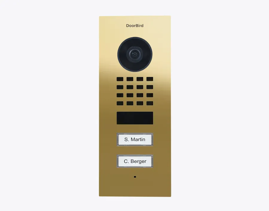 DoorBird IP Intercom Video Door Station D1102V, Flush Mount 2 Button, Stainless Steel Metallic Finish