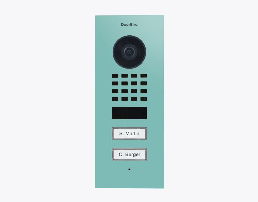 DoorBird IP Intercom Video Door Station D1102V, Flush Mount 2 Button, Stainless Steel Metallic Finish