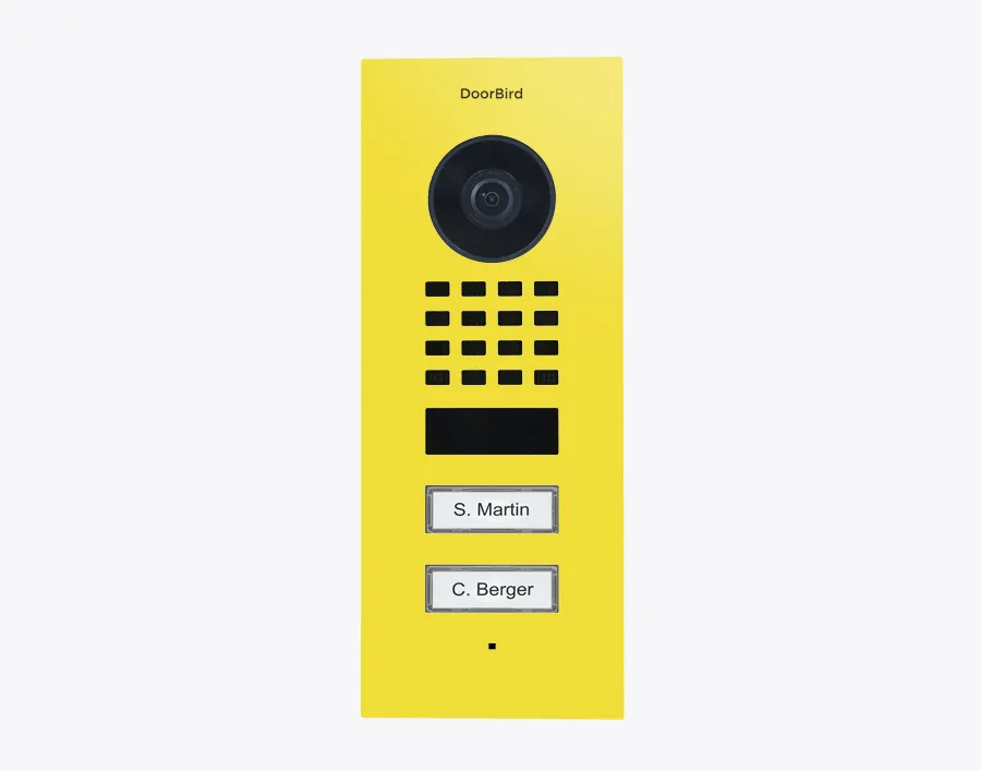 DoorBird IP Intercom Video Door Station D1102V, Flush Mount 2 Button, Stainless Steel Metallic Finish