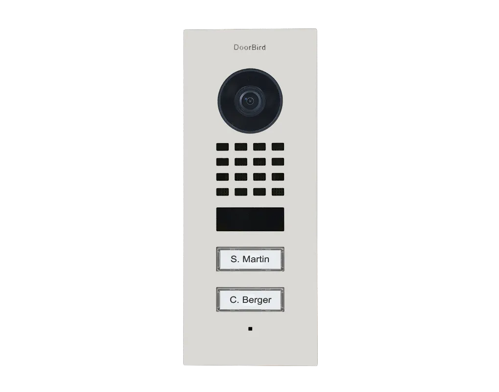 DoorBird IP Intercom Video Door Station D1102V, Flush Mount 2 Button, Stainless Steel Metallic Finish