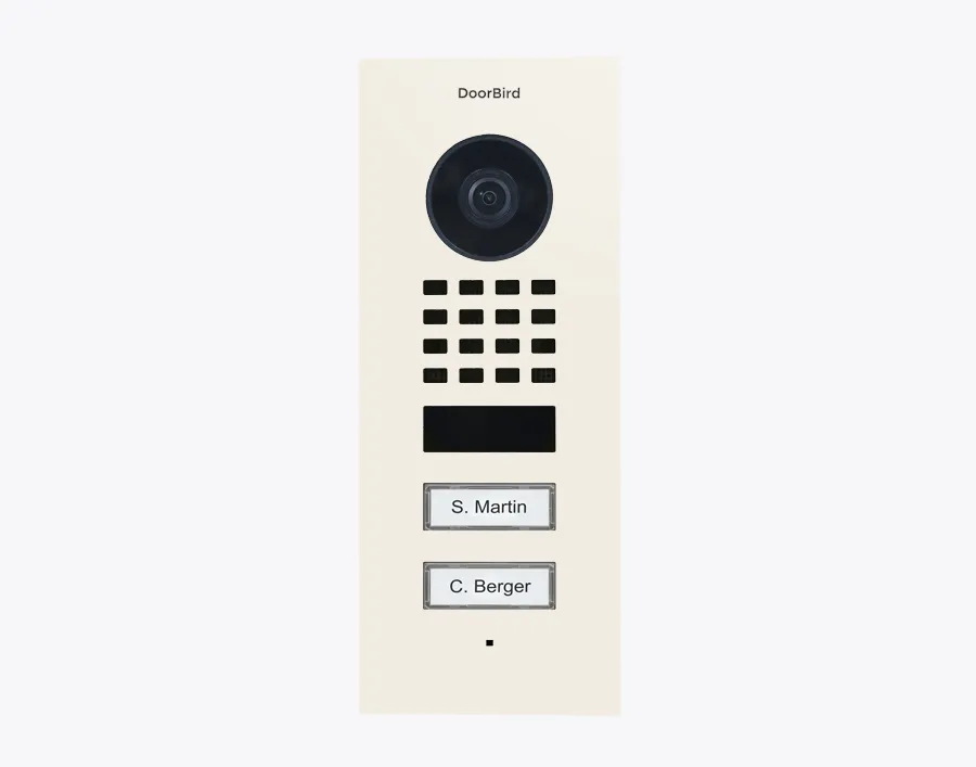 DoorBird IP Intercom Video Door Station D1102V, Flush Mount 2 Button, Stainless Steel Metallic Finish