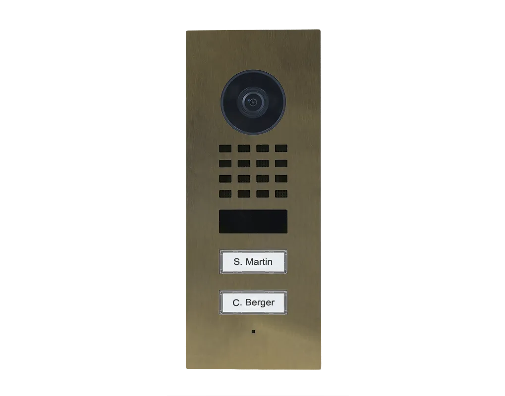 DoorBird IP Intercom Video Door Station D1102V, Flush Mount 2 Button, Stainless Steel Metallic Finish