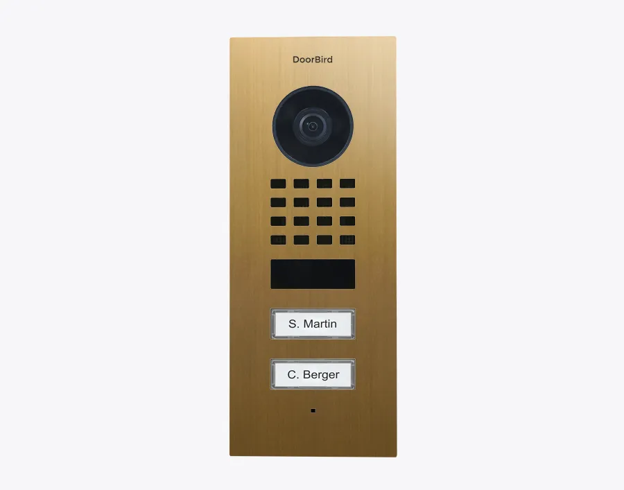 DoorBird IP Intercom Video Door Station D1102V, Flush Mount 2 Button, Stainless Steel Metallic Finish