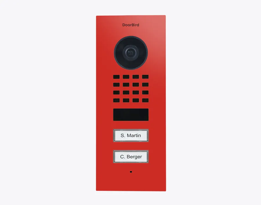 DoorBird IP Intercom Video Door Station D1102V, Flush Mount 2 Button, Stainless Steel Metallic Finish