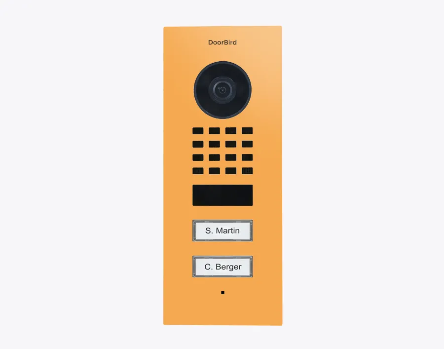DoorBird IP Intercom Video Door Station D1102V, Flush Mount 2 Button, Stainless Steel Metallic Finish