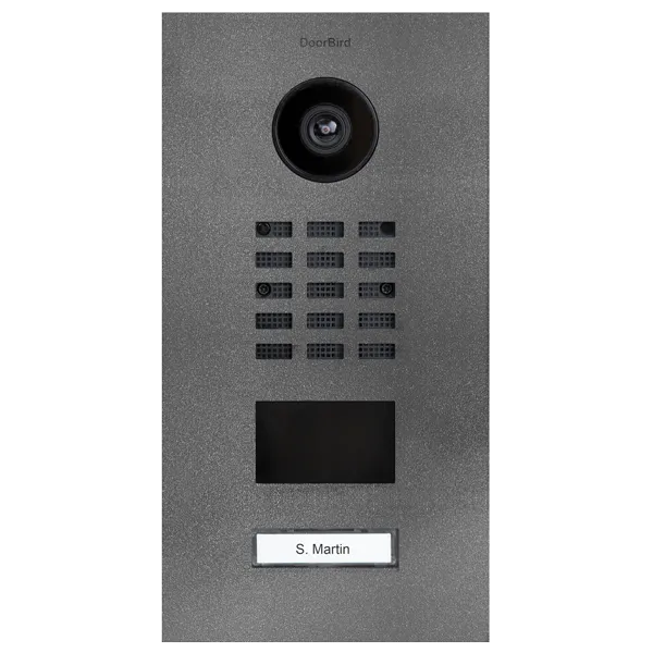 DoorBird IP Intercom Video Door Station D2101V - Metallic Finish - Flush backbox and Surface backbox available separately