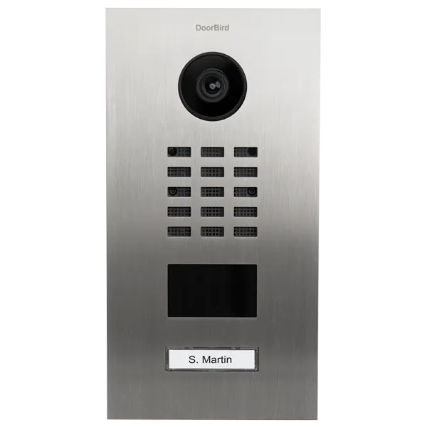 DoorBird IP Intercom Video Door Station D2101V - Metallic Finish - Flush backbox and Surface backbox available separately