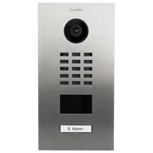 DoorBird IP Intercom Video Door Station D2101V - Metallic Finish - Flush backbox and Surface backbox available separately