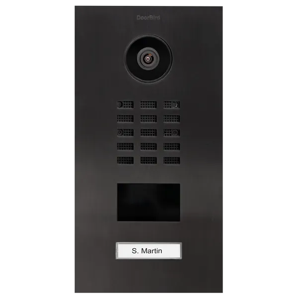 DoorBird IP Intercom Video Door Station D2101V - Metallic Finish - Flush backbox and Surface backbox available separately