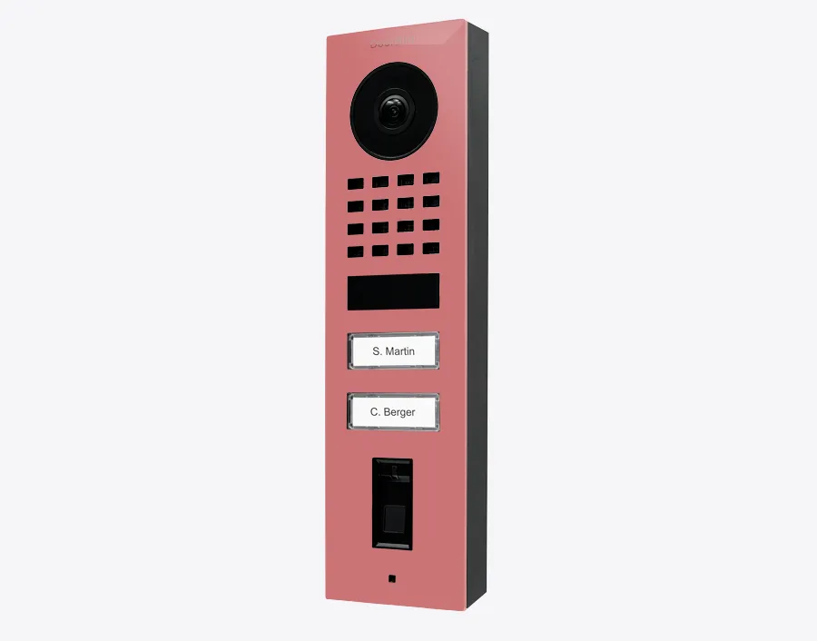 DoorBird IP Intercom Video Door Station Doorbell D1102FV, Surface Mount, 2 Button, Stainless Steel Metallic Finish