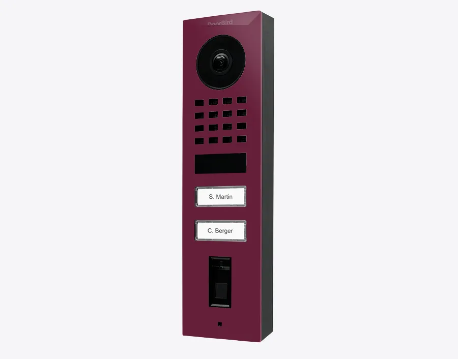 DoorBird IP Intercom Video Door Station Doorbell D1102FV, Surface Mount, 2 Button, Stainless Steel Metallic Finish