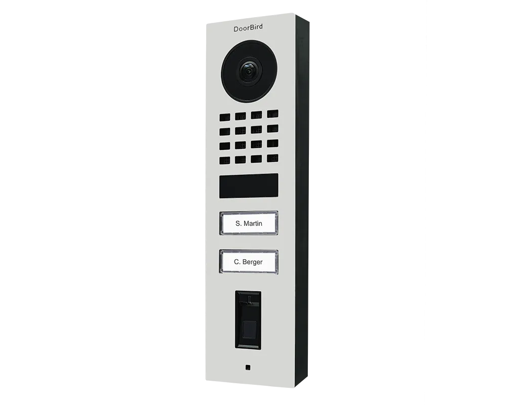 DoorBird IP Intercom Video Door Station Doorbell D1102FV, Surface Mount, 2 Button, Stainless Steel Metallic Finish