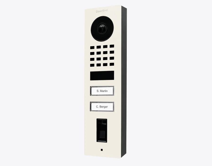 DoorBird IP Intercom Video Door Station Doorbell D1102FV, Surface Mount, 2 Button, Stainless Steel Metallic Finish