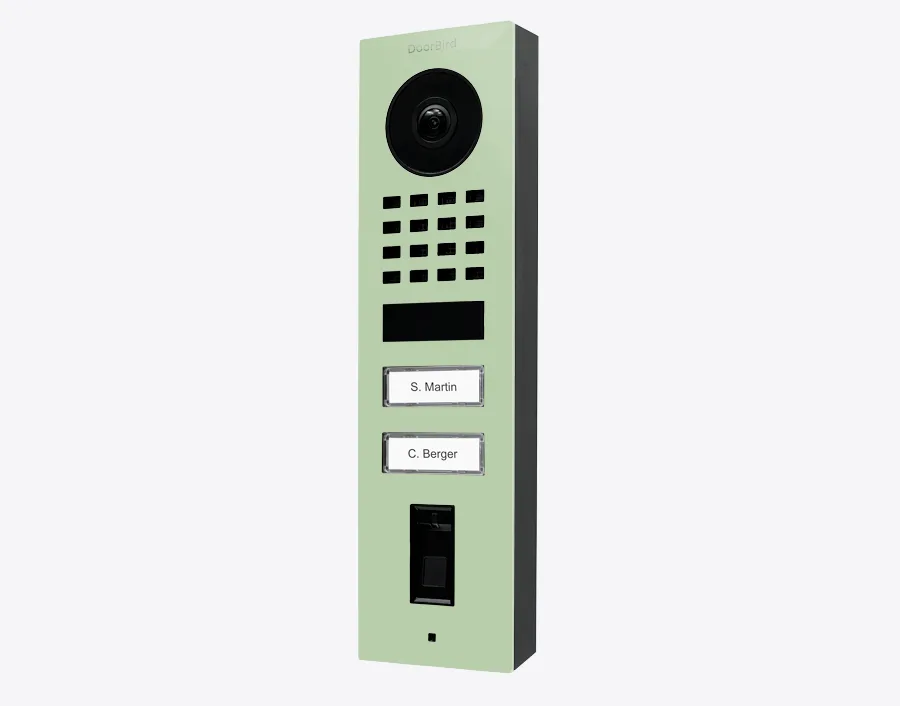 DoorBird IP Intercom Video Door Station Doorbell D1102FV, Surface Mount, 2 Button, Stainless Steel Metallic Finish