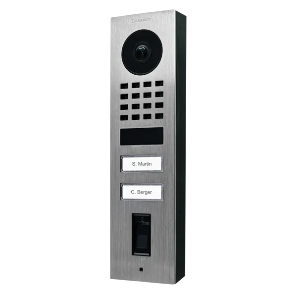 DoorBird IP Intercom Video Door Station Doorbell D1102FV, Surface Mount, 2 Button, Stainless Steel Metallic Finish