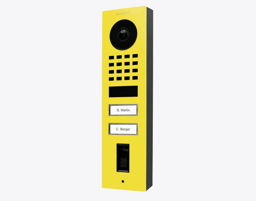 DoorBird IP Intercom Video Door Station Doorbell D1102FV, Surface Mount, 2 Button, Stainless Steel Metallic Finish