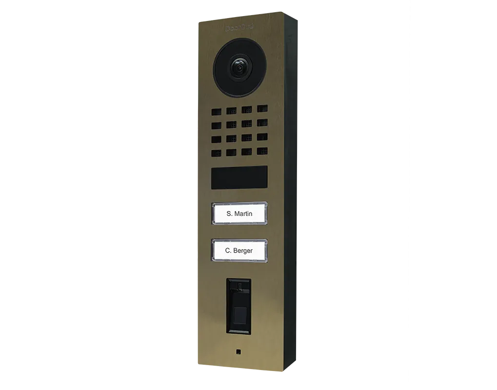 DoorBird IP Intercom Video Door Station Doorbell D1102FV, Surface Mount, 2 Button, Stainless Steel Metallic Finish