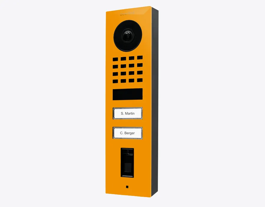 DoorBird IP Intercom Video Door Station Doorbell D1102FV, Surface Mount, 2 Button, Stainless Steel Metallic Finish