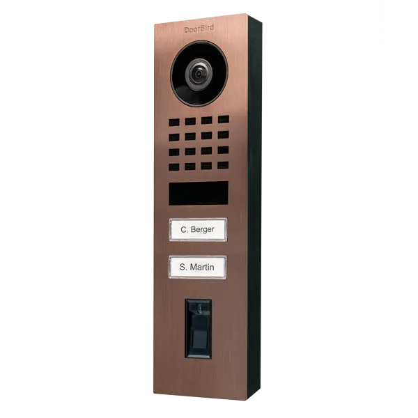 DoorBird IP Intercom Video Door Station Doorbell D1102FV, Surface Mount, 2 Button, Stainless Steel Metallic Finish