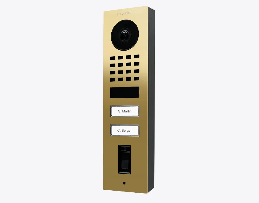 DoorBird IP Intercom Video Door Station Doorbell D1102FV, Surface Mount, 2 Button, Stainless Steel Metallic Finish
