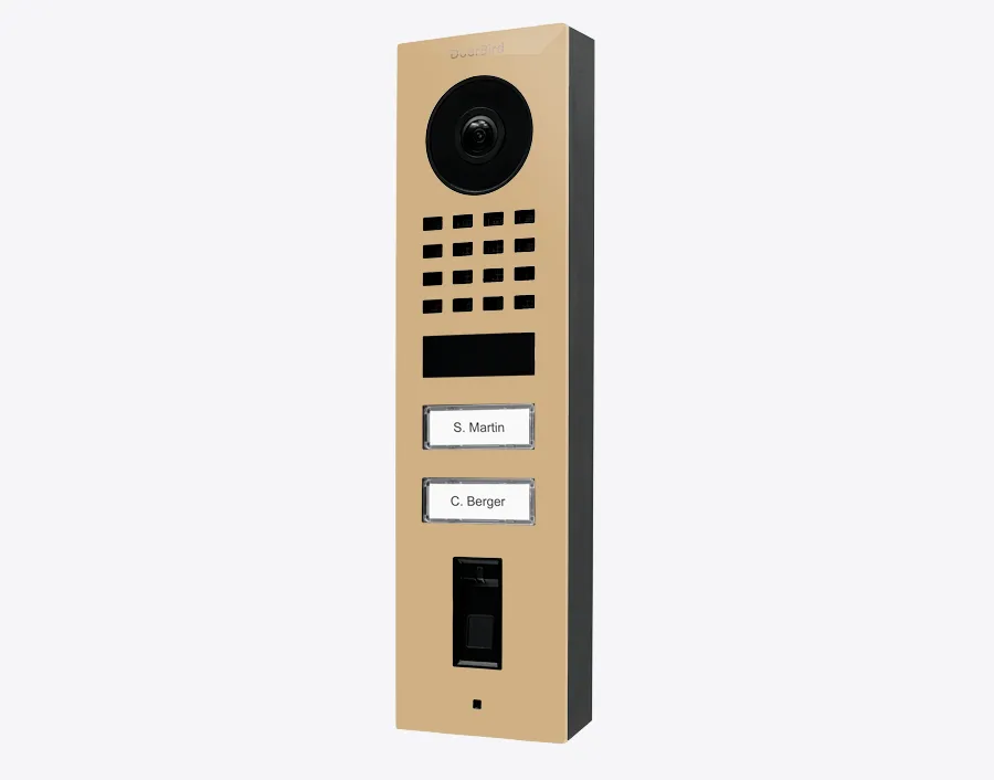 DoorBird IP Intercom Video Door Station Doorbell D1102FV, Surface Mount, 2 Button, Stainless Steel Metallic Finish