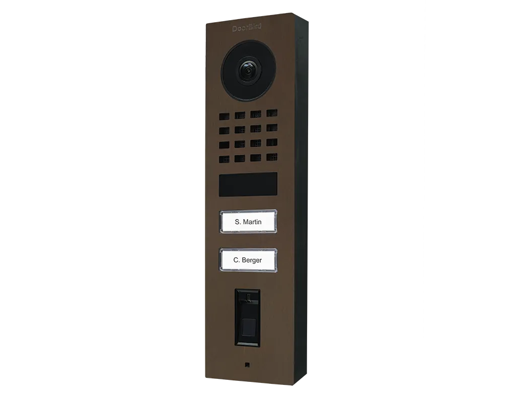 DoorBird IP Intercom Video Door Station Doorbell D1102FV, Surface Mount, 2 Button, Stainless Steel Metallic Finish