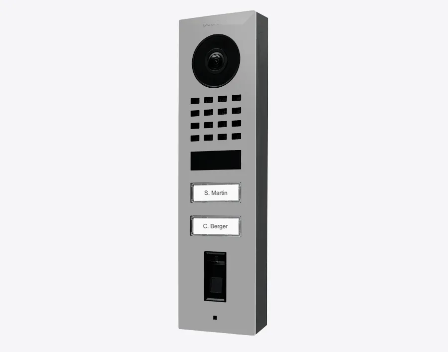 DoorBird IP Intercom Video Door Station Doorbell D1102FV, Surface Mount, 2 Button, Stainless Steel Metallic Finish