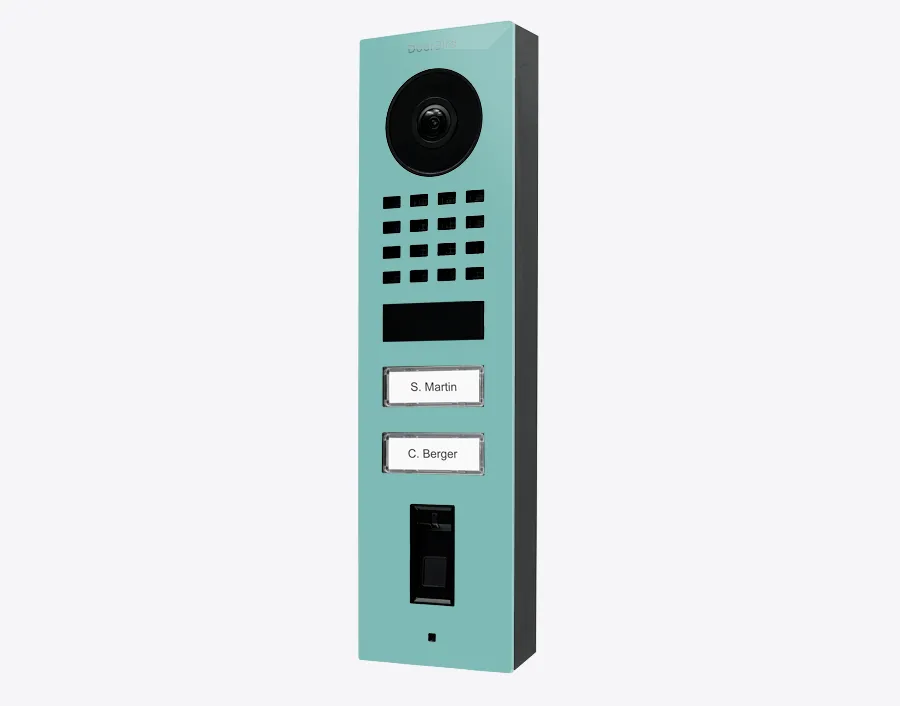DoorBird IP Intercom Video Door Station Doorbell D1102FV, Surface Mount, 2 Button, Stainless Steel Metallic Finish