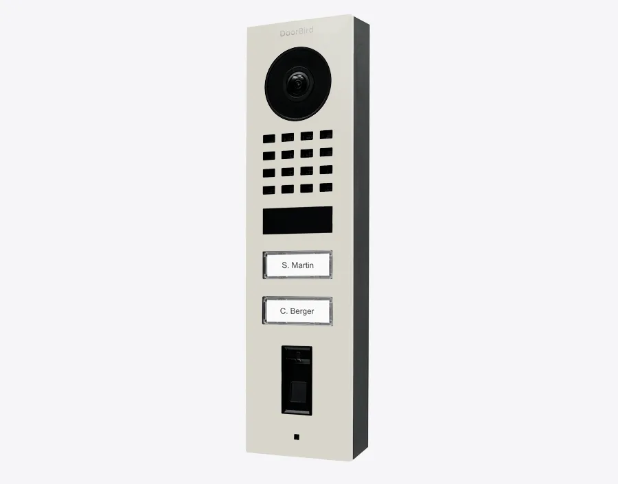 DoorBird IP Intercom Video Door Station Doorbell D1102FV, Surface Mount, 2 Button, Stainless Steel Metallic Finish