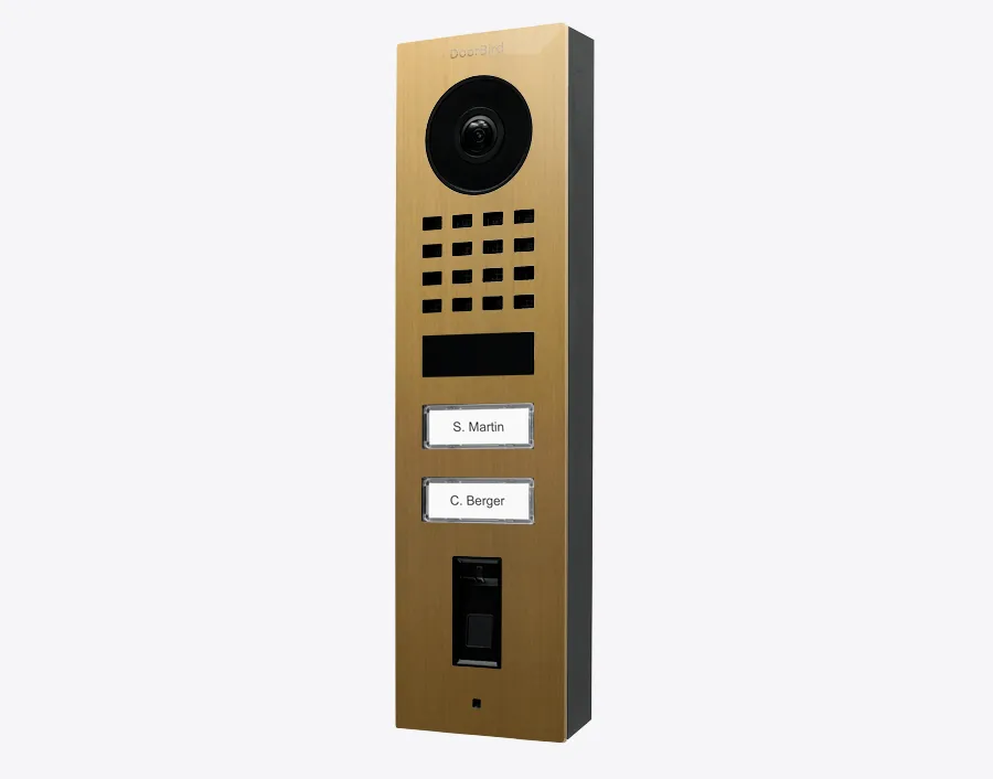 DoorBird IP Intercom Video Door Station Doorbell D1102FV, Surface Mount, 2 Button, Stainless Steel Metallic Finish