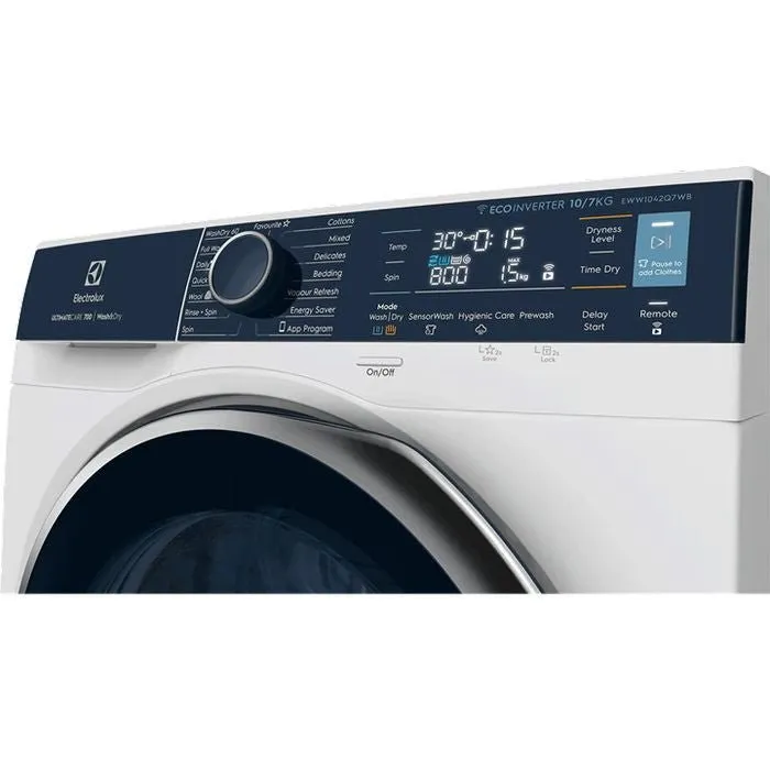 Electrolux EWW1042Q7WB Front Load Washer 10.0KG Dryer 7.0KG Eco Inverter