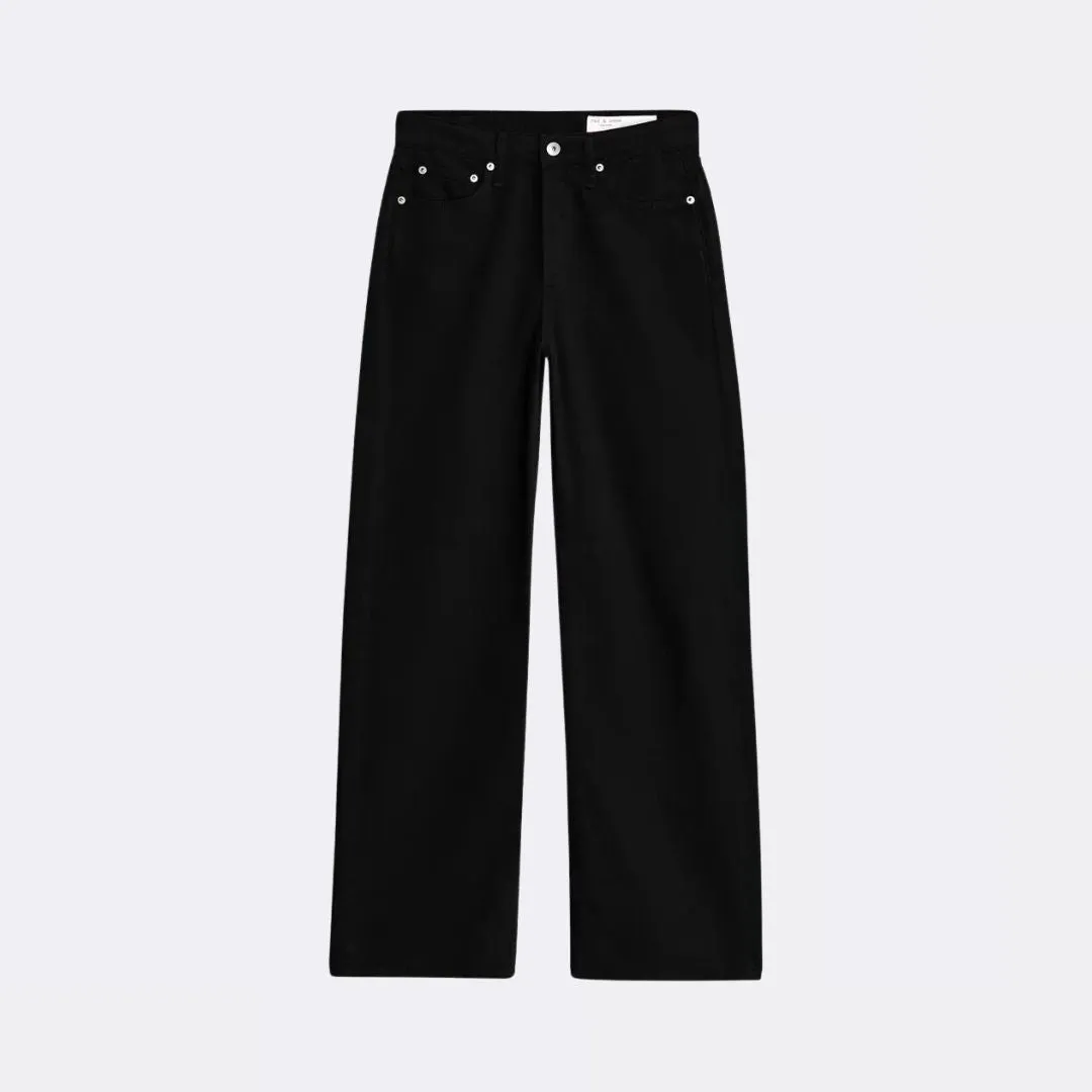 Featherweight Logan Mid-Rise Wide Leg (Jet Black)