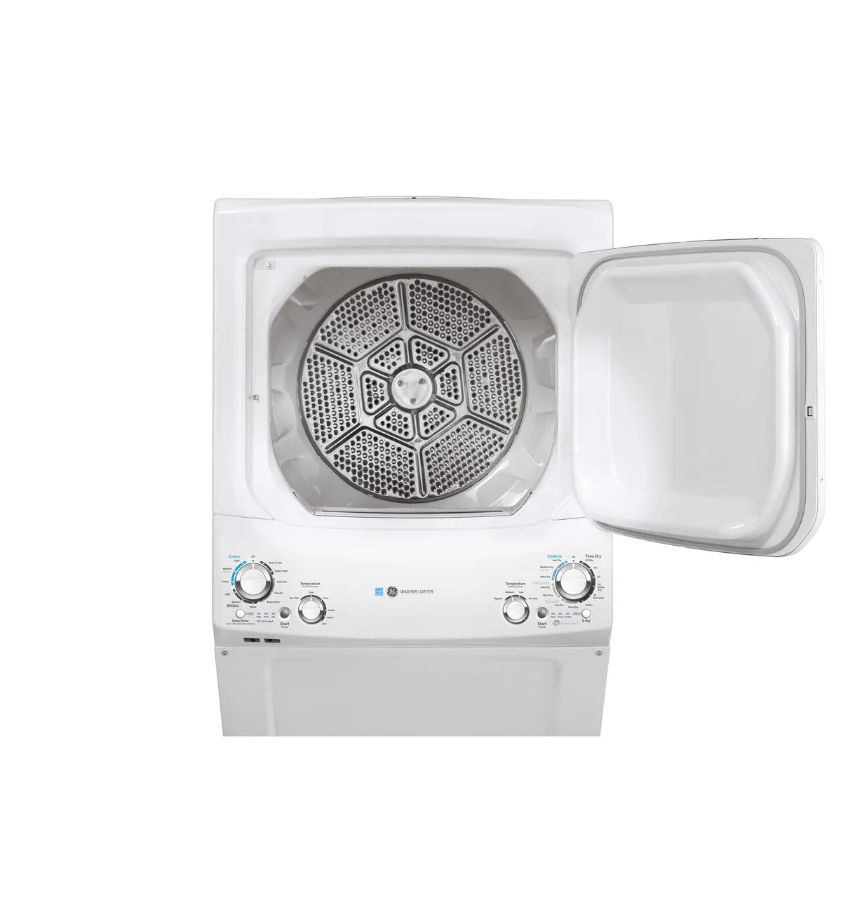 GE Unitized Spacemaker ENERGY STAR 3.9 cu. ft. Capacity Washer with Stainless Steel Basket and 5.9 cu. ft. Capacity Electric Dryer