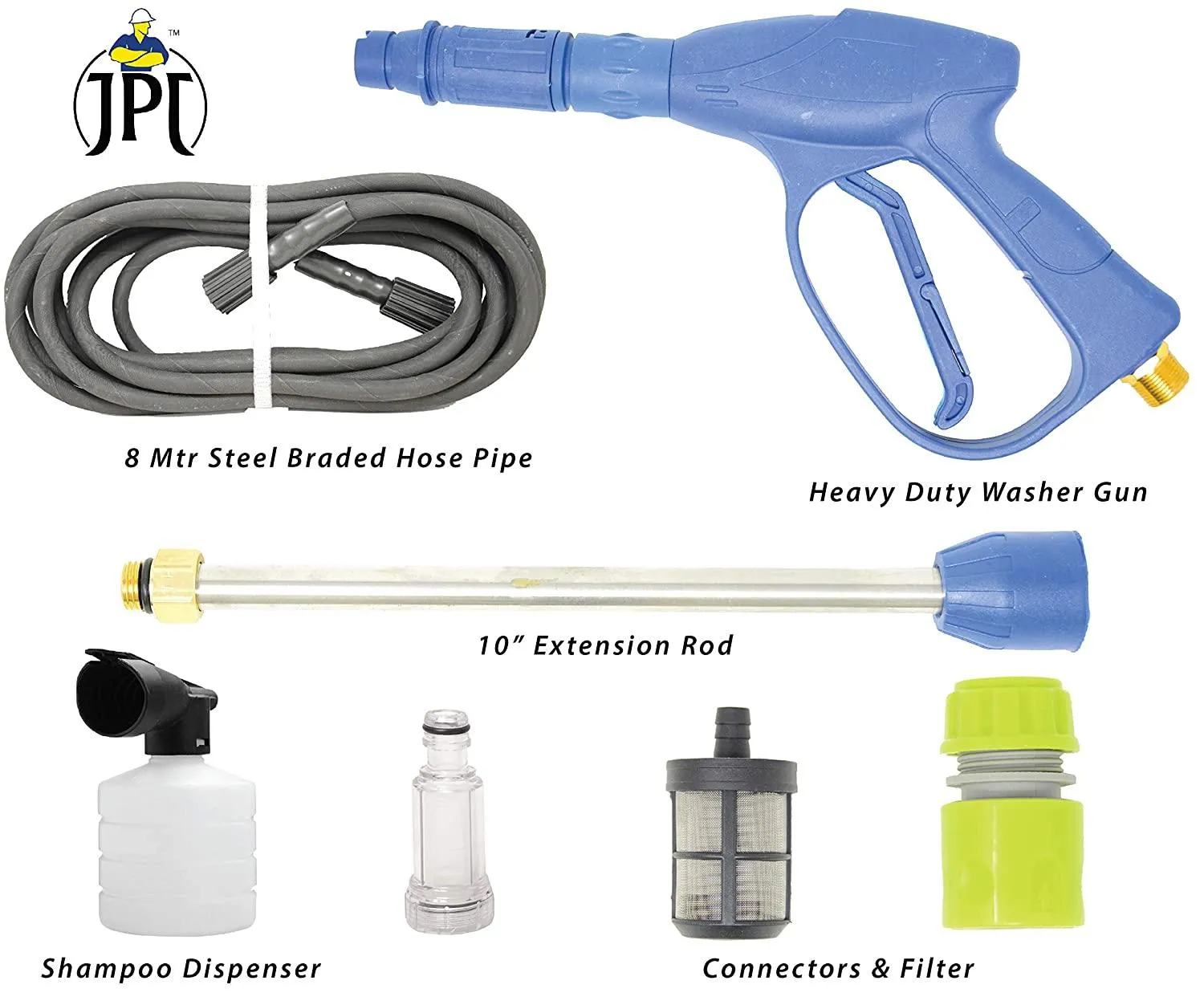JPT COMBO IDR 220 Bar 2400 Watt Heavy Portable High-Pressure Induction Type with Extension Rod with Foam Lance