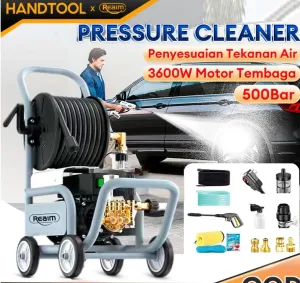 Reaim Jet Cleaner 300Bar 1500W Dengan pengukur tekanan Mesin Steam Pressure Washer Alat Cuci Motor High Pressure Cleaner mesin