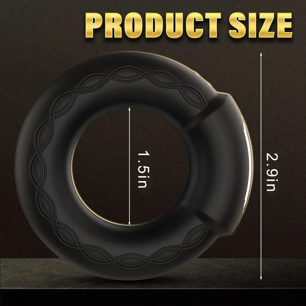 Vibrating Cock Ring Heating Male Masturbator with APP Control